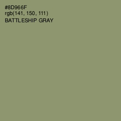 #8D966F - Battleship Gray Color Image